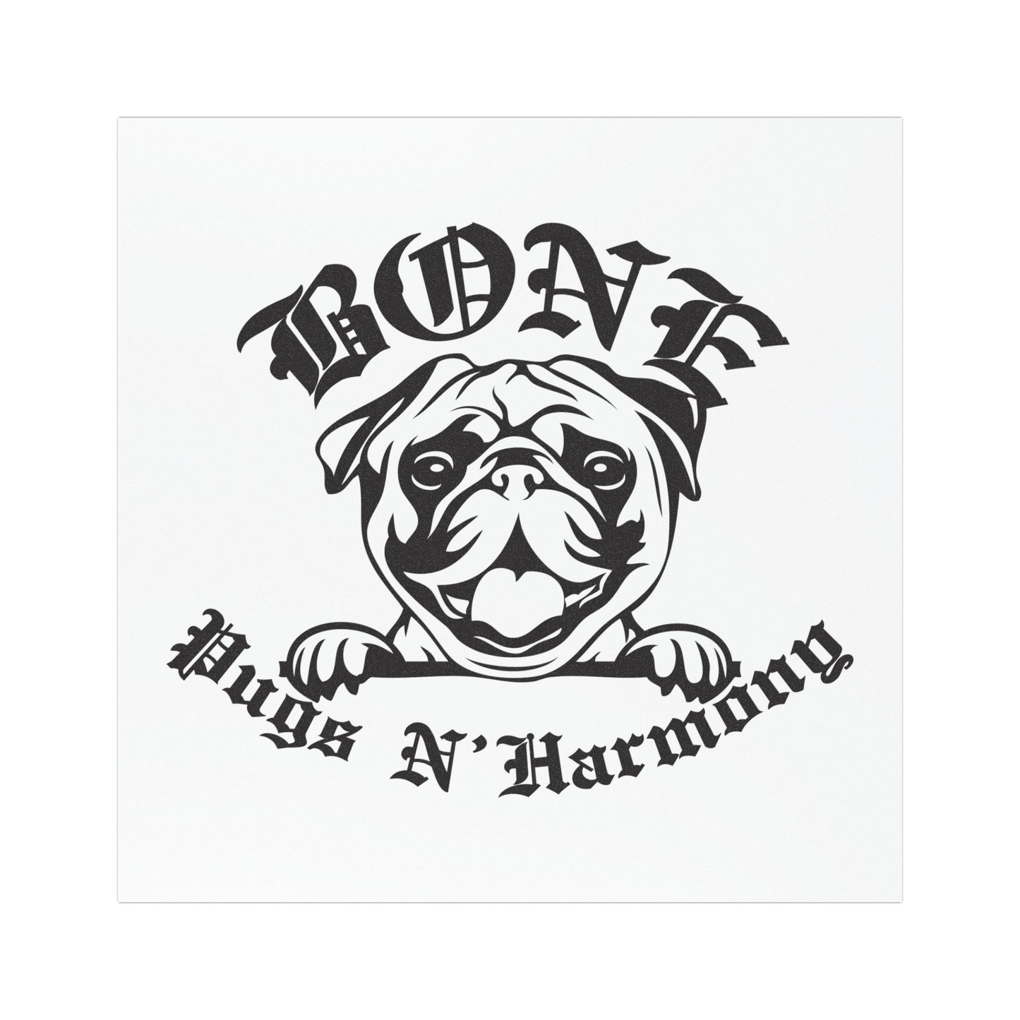 "Bone Pugs N' Harmony" Car Magnet