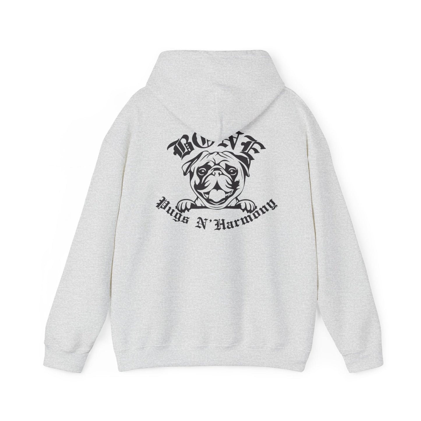 "Bone Pugs N' Harmony-We let the dogs out" Unisex Heavy Blend™ Hooded Sweatshirt