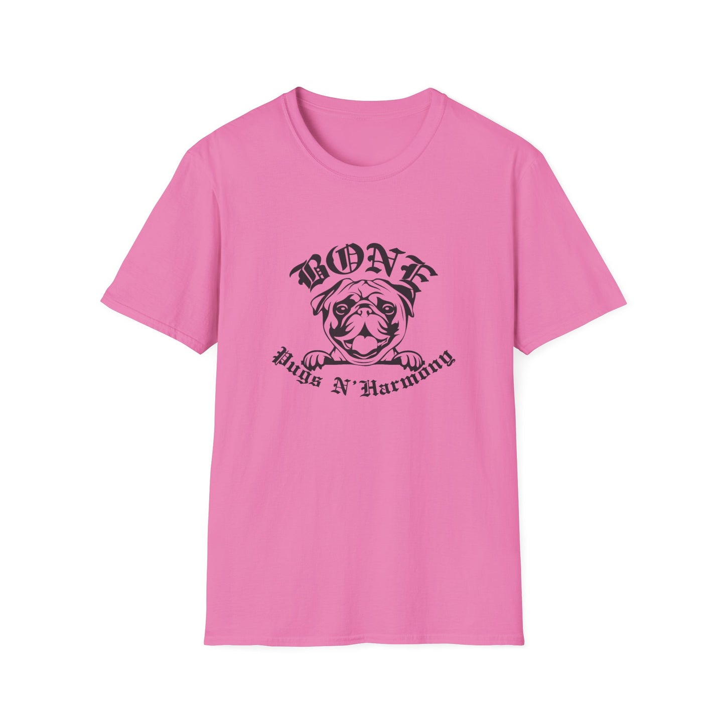 "Bone Pugs N' Harmony" Tee Shirt (Black Outline)