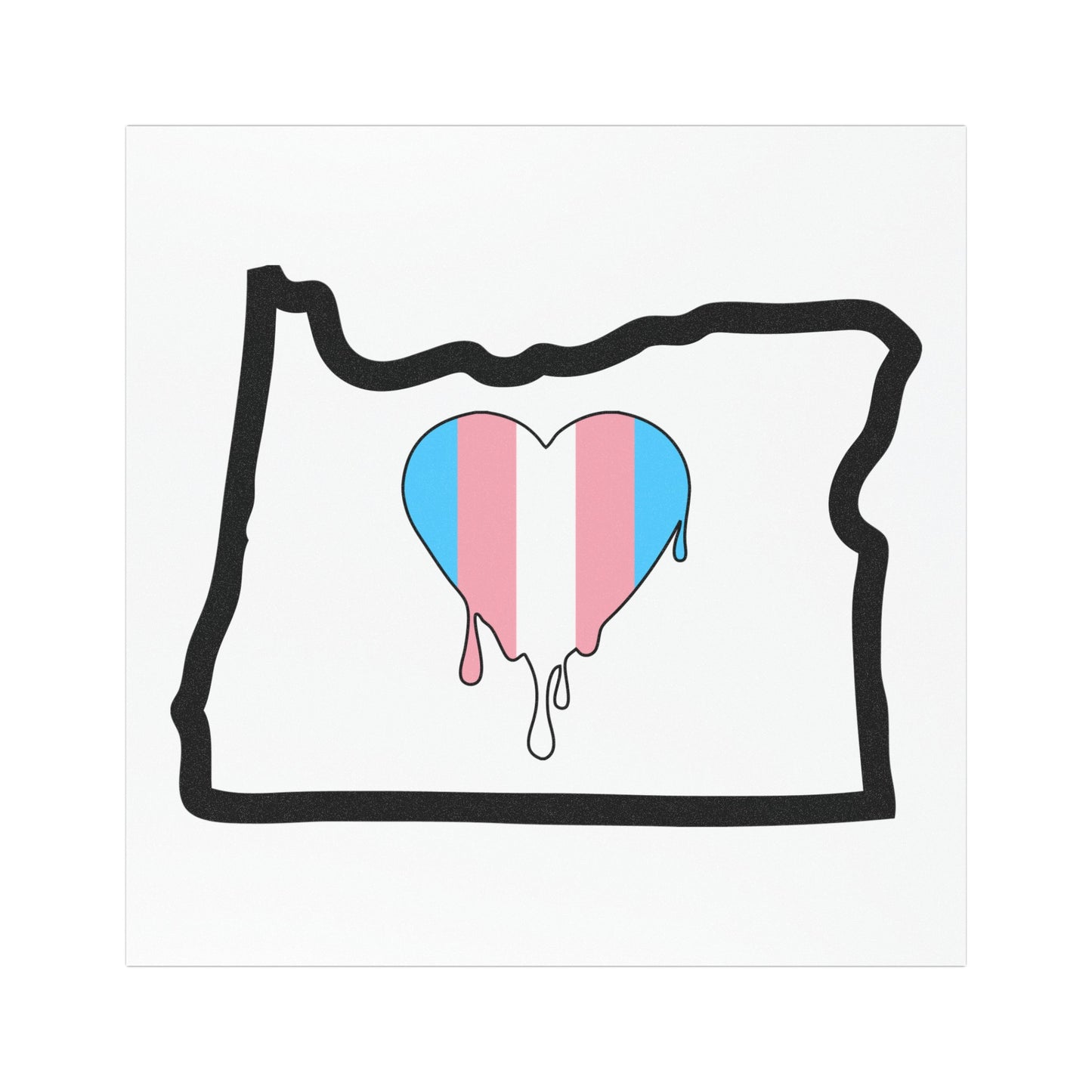 Oregon Pride Trans Flag Car Magnet