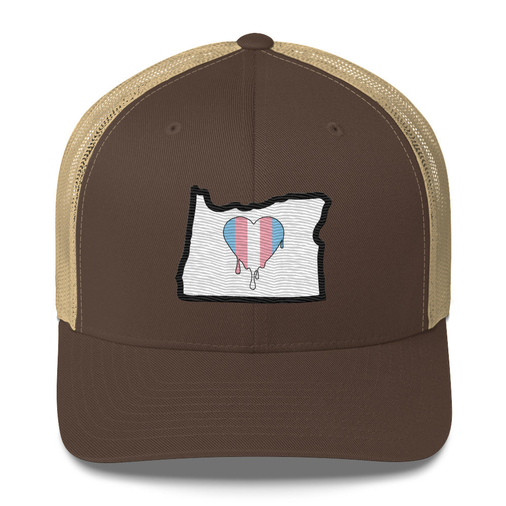 Oregon Pride Trans Flag Trucker Cap