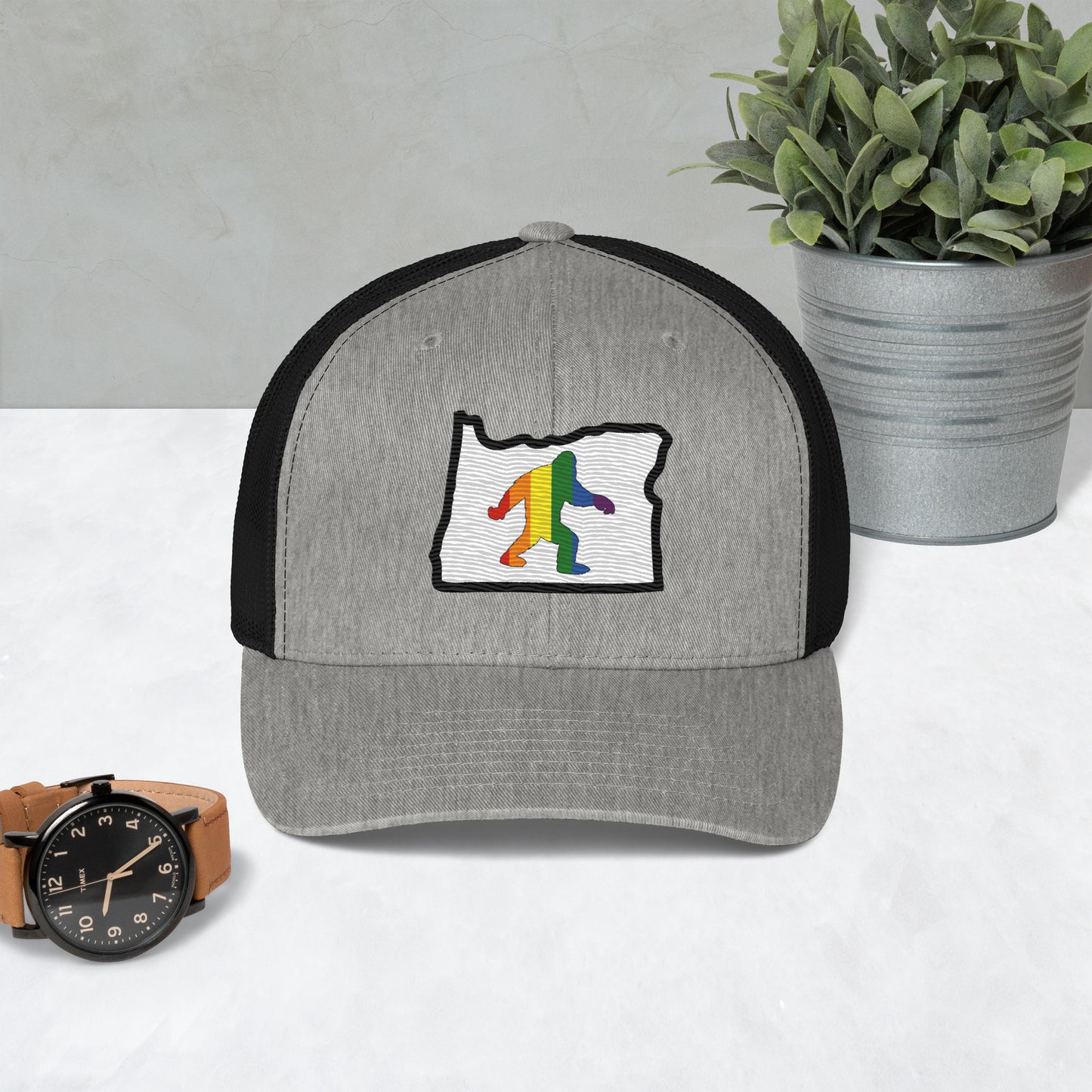 Oregon Pride Bigfoot Trucker Cap