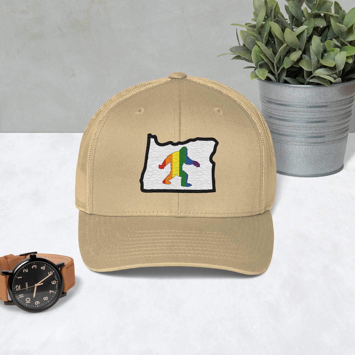 Oregon Pride Bigfoot Trucker Cap