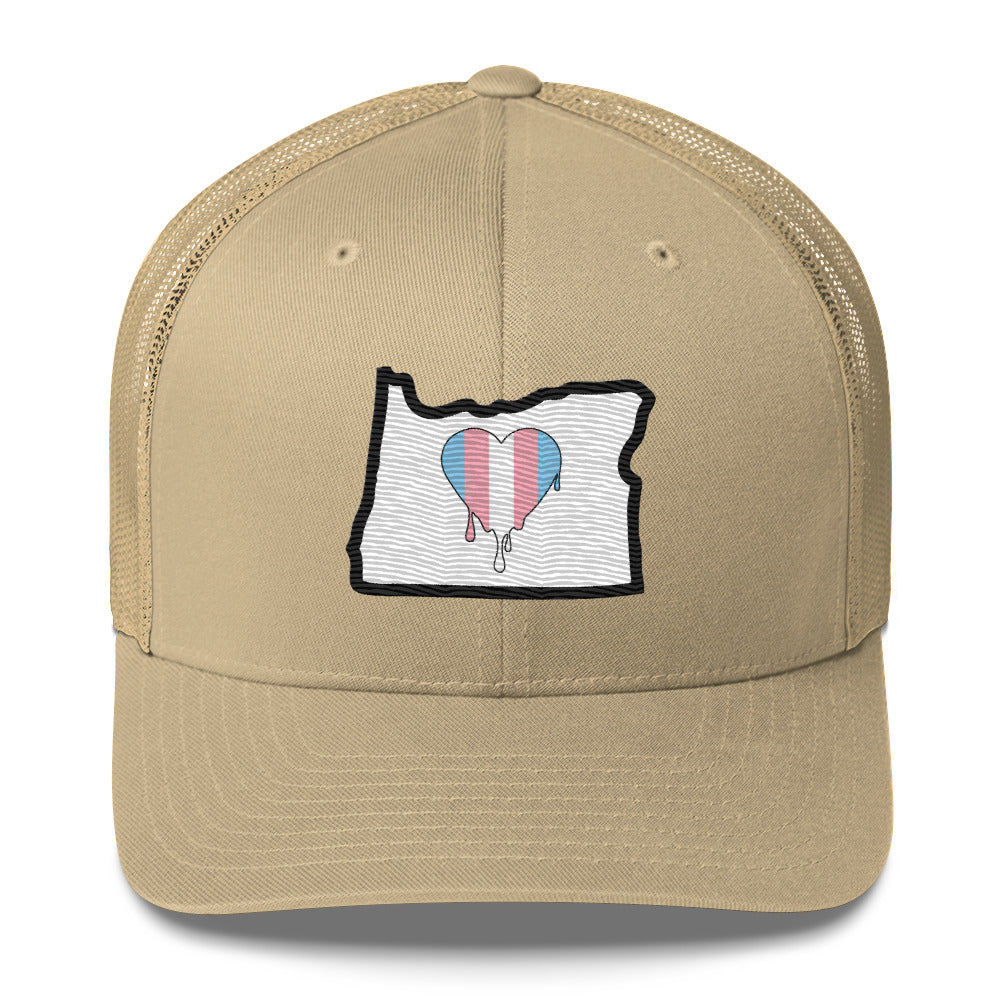 Oregon Pride Trans Flag Trucker Cap