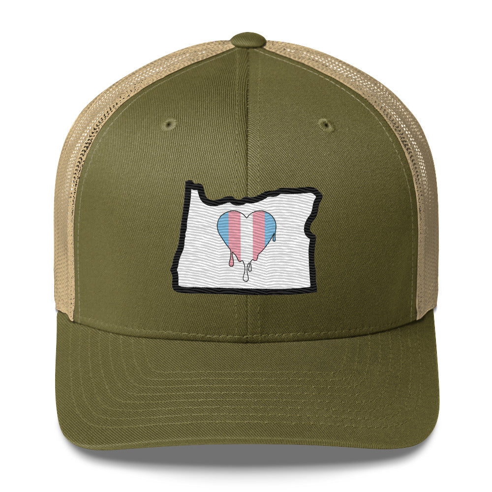 Oregon Pride Trans Flag Trucker Cap