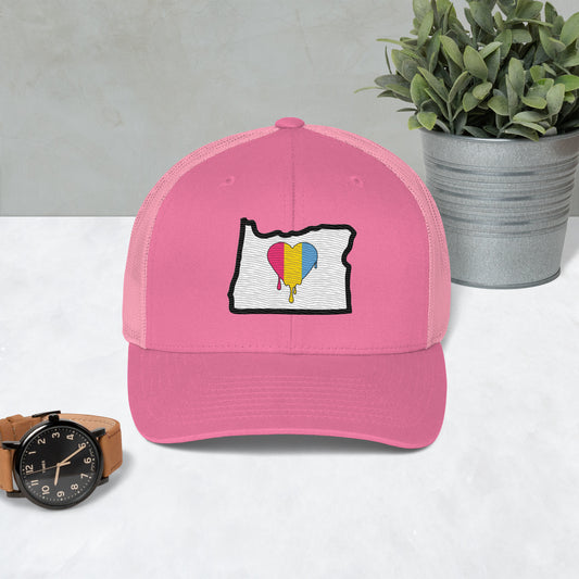 Oregon Pride Pan Flag Trucker Cap