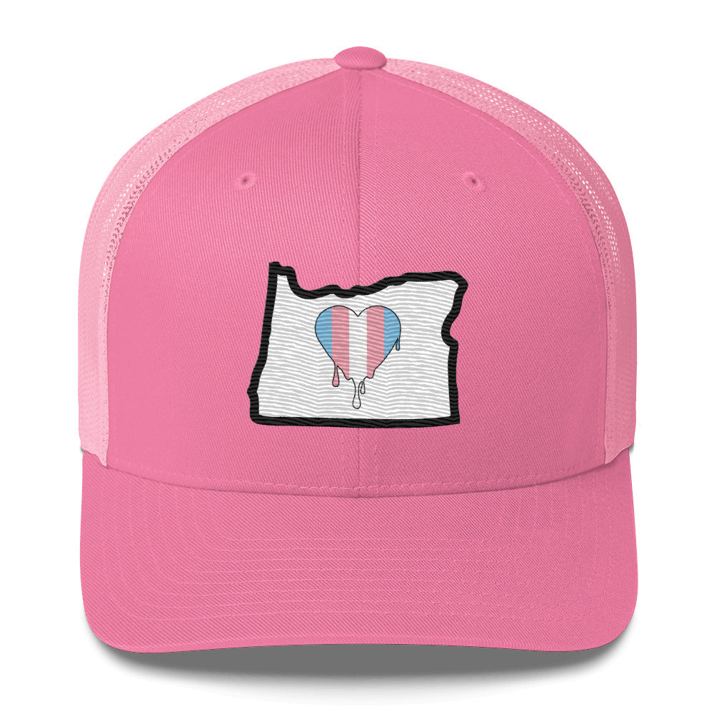 Oregon Pride Trans Flag Trucker Cap