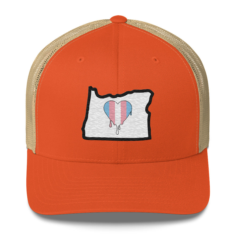 Oregon Pride Trans Flag Trucker Cap