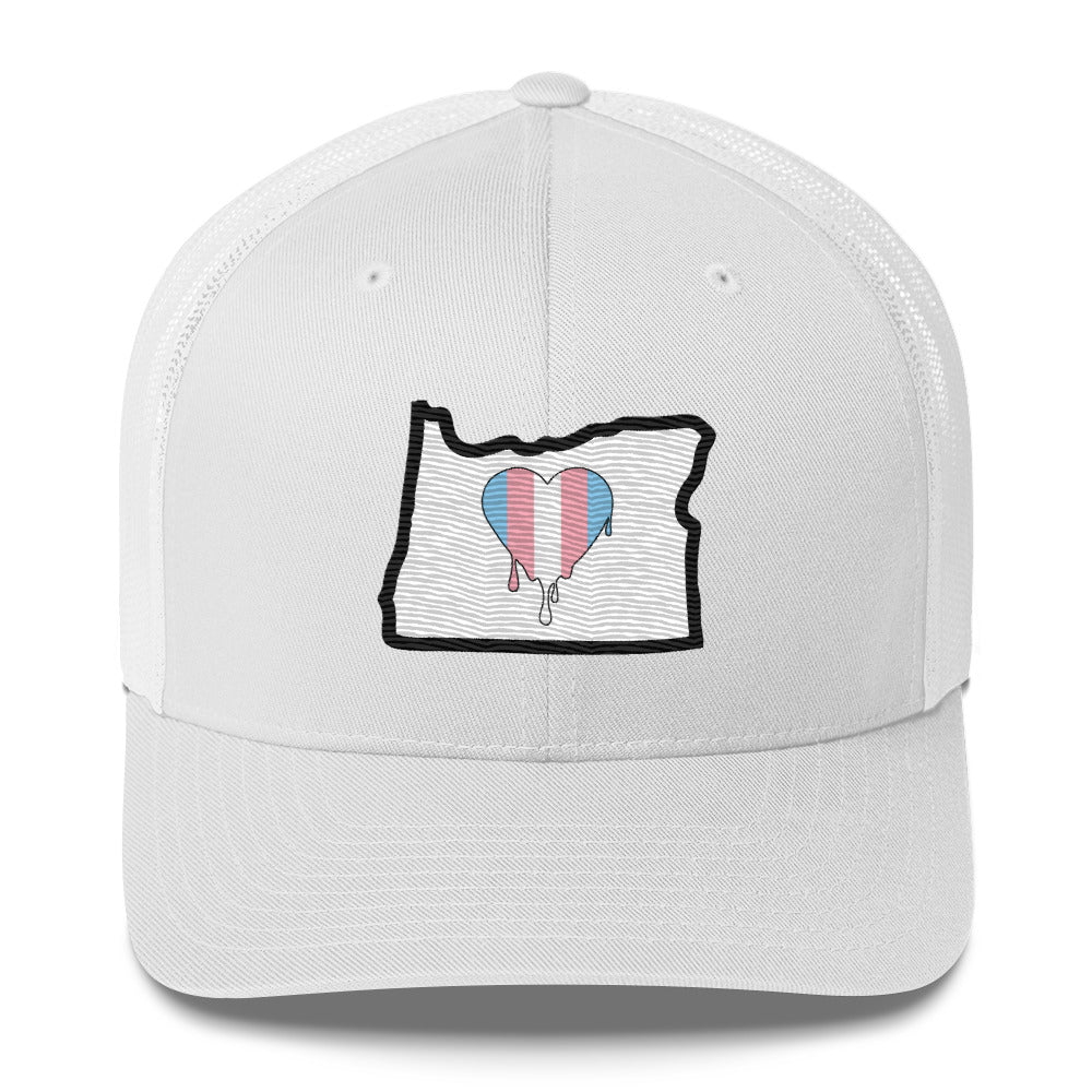 Oregon Pride Trans Flag Trucker Cap